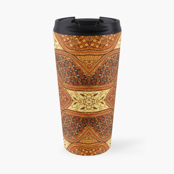 pattern, design, tracery, weave Travel Mug