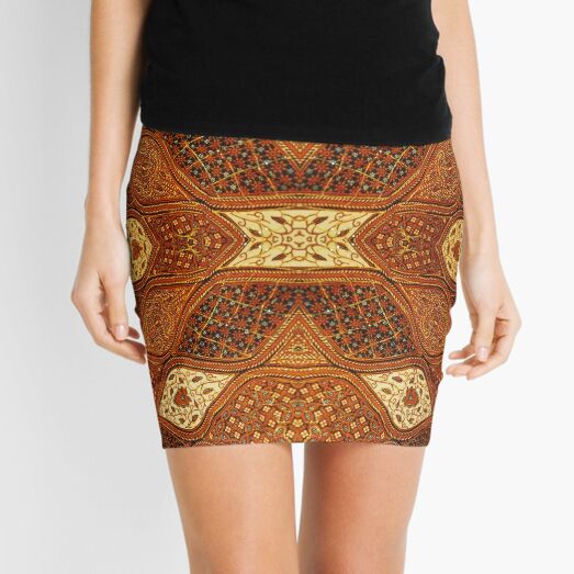 pattern, design, tracery, weave Mini Skirt
