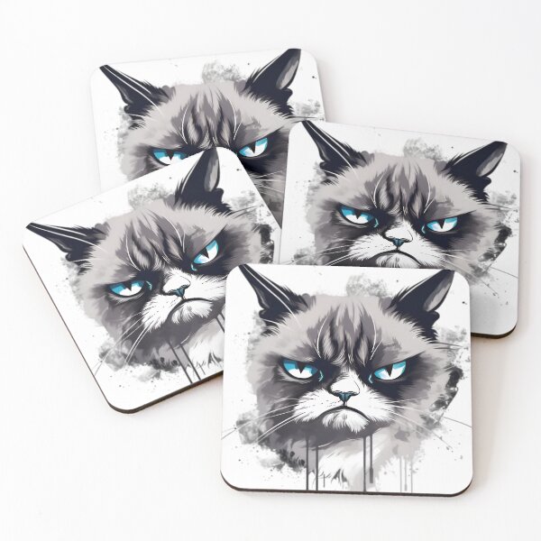 Item preview, Angry Animated Cat designed and sold by PetPrintPalace.