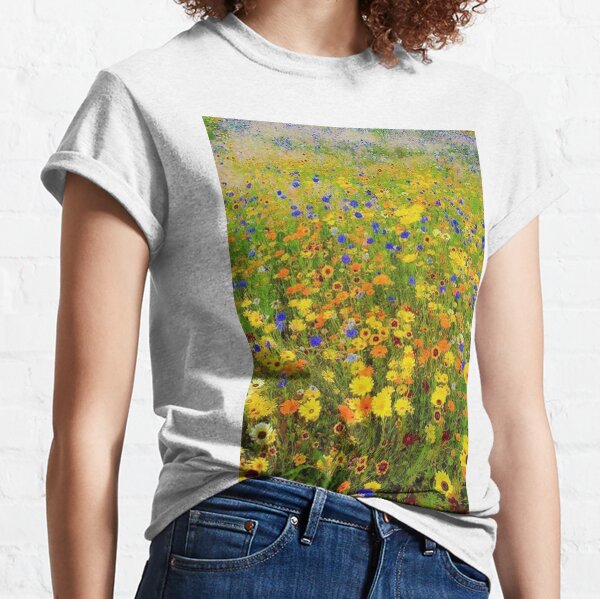 Blumenfeld von Gustav Klimt Classic T-Shirt