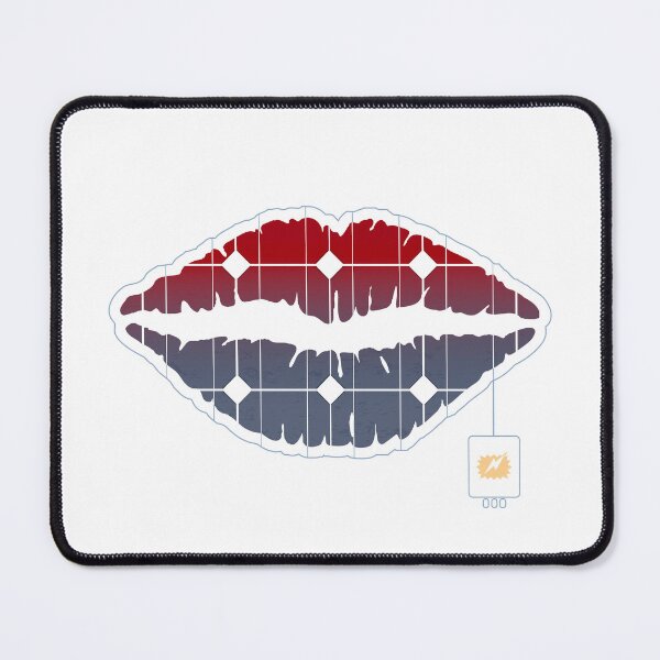 Item preview, SOLAR PANEL POWER RED HOT LIPS designed and sold by Madjack Tees Kiwi SuperStore.