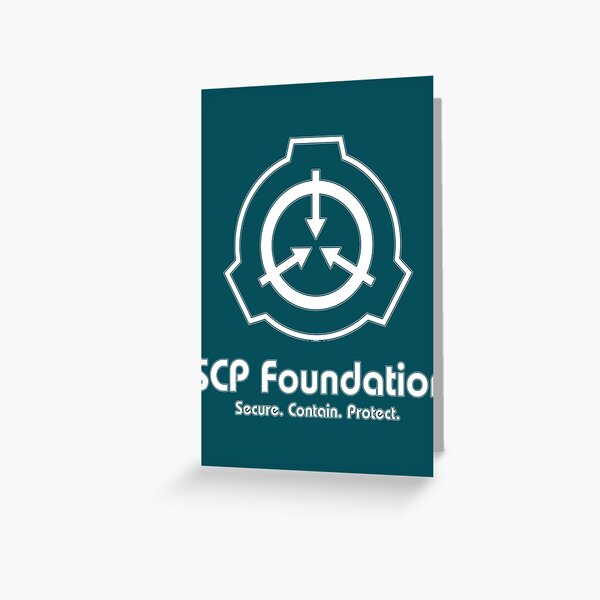 SCP Foundation White Logo Greeting Card by Harbud Neala