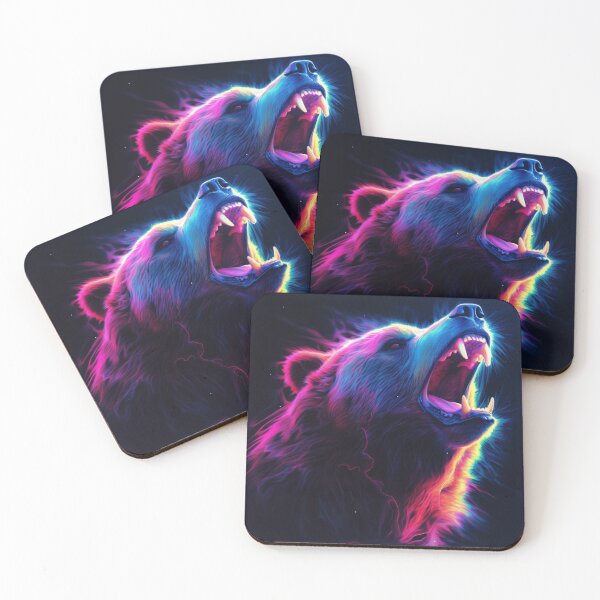 Item preview,  Jaguar Bear Lion Tiger Futuristic Neon Collection designed and sold by BrandonArtWorld.
