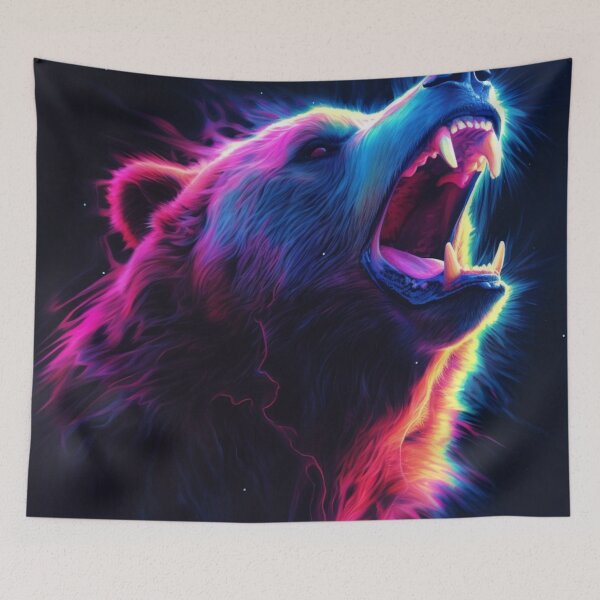 Item preview,  Jaguar Bear Lion Tiger Futuristic Neon Collection designed and sold by BrandonArtWorld.