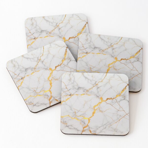 Item preview, Elegant White Marble with Gold Streaks designed and sold by SweetWhiskers.