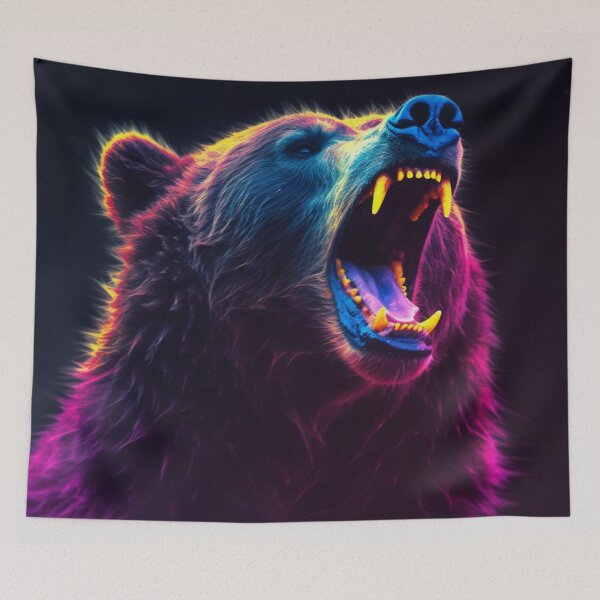 Item preview,  Jaguar Bear Lion Tiger Futuristic Neon Collection designed and sold by BrandonArtWorld.