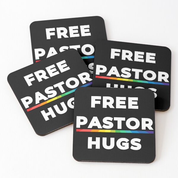 Item preview, FREE PASTOR HUGS for dark shirts (Pride Edition) designed and sold by DoodlesByPeter.