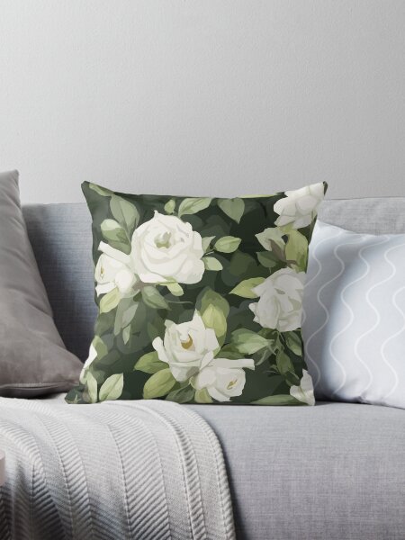 Item preview, White and Green Roses designed and sold by VickiVybesArt.