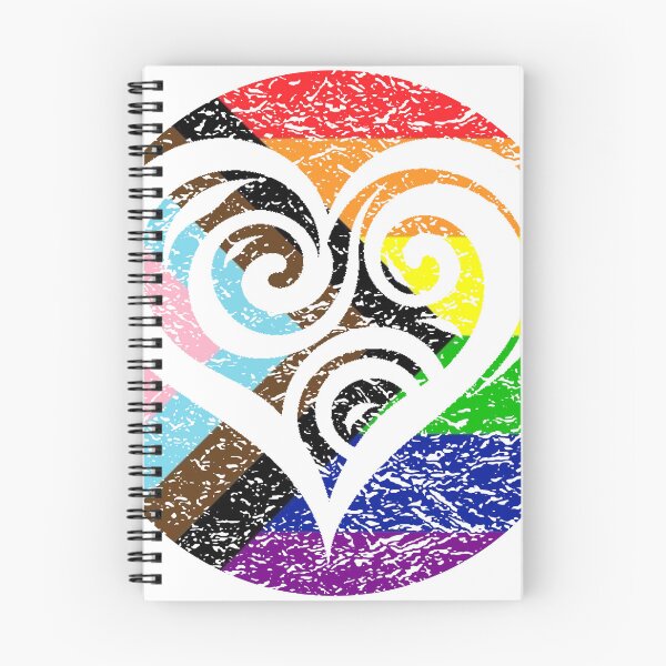 Item preview, A Vintage Heart Design In The Colors of The Progress Gay Pride Flag - Diversity and Inclusion designed and sold by GVRDesign.
