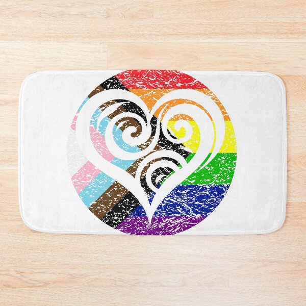 Item preview, A Vintage Heart Design In The Colors of The Progress Gay Pride Flag - Diversity and Inclusion designed and sold by GVRDesign.