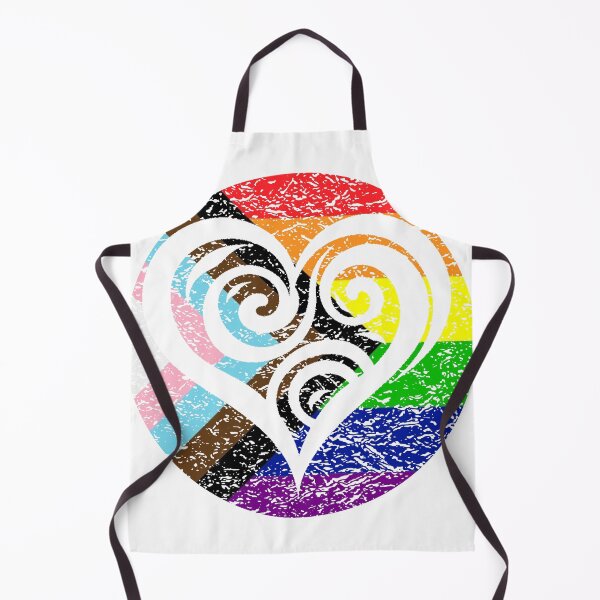 Item preview, A Vintage Heart Design In The Colors of The Progress Gay Pride Flag - Diversity and Inclusion designed and sold by GVRDesign.