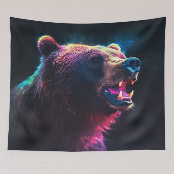 Item preview,  Jaguar Bear Lion Tiger Futuristic Neon Collection designed and sold by BrandonArtWorld.