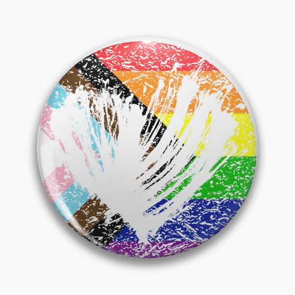 Item preview, A Vintage Heart Design In The Colors of The Progress Gay Pride Flag - Diversity and Inclusion designed and sold by GVRDesign.