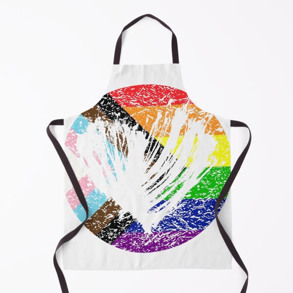 Item preview, A Vintage Heart Design In The Colors of The Progress Gay Pride Flag - Diversity and Inclusion designed and sold by GVRDesign.