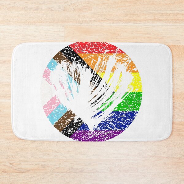 Item preview, A Vintage Heart Design In The Colors of The Progress Gay Pride Flag - Diversity and Inclusion designed and sold by GVRDesign.