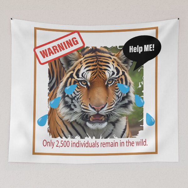 Item preview, Bengal Tiger, recycle, reuse, renew, rethink designed and sold by Adapatterns.