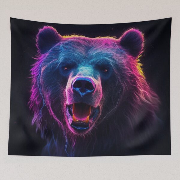 Item preview,  Jaguar Bear Lion Tiger Futuristic Neon Collection designed and sold by BrandonArtWorld.