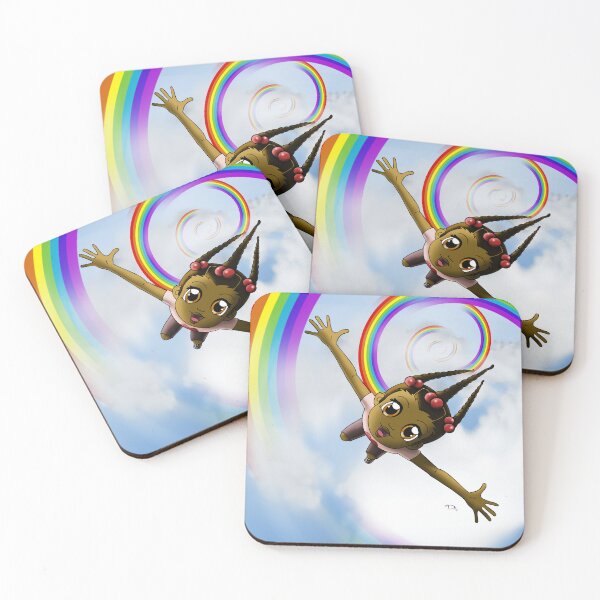 Item preview, African American Girl and Rainbow designed and sold by treasured-gift.