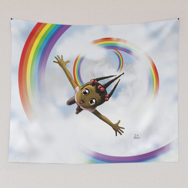 Item preview, African American Girl and Rainbow designed and sold by treasured-gift.