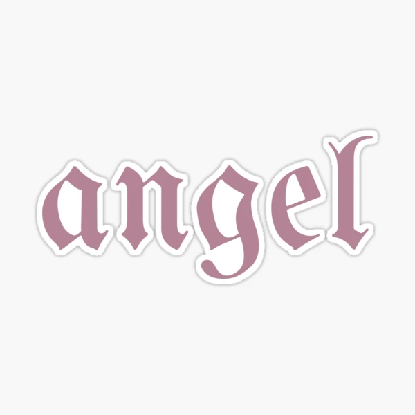 アイドル [MINYYUNY] Angel Script Lettering Color angel cute gothic text english lavender