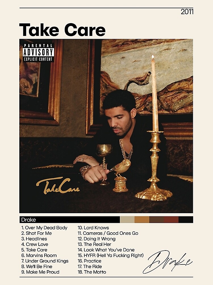 Drake s, Take Care, Take Care, Album Cover, Print Wall Art, Custom, Home Decor, Drake Poster for Sale by FashionistaFor