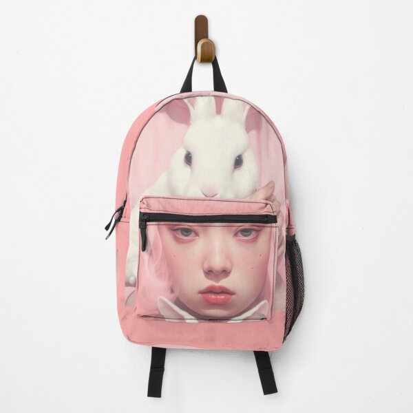 Item preview, Portrait of the Zodiac - Pink girl holding a rabbit designed and sold by kinstar.