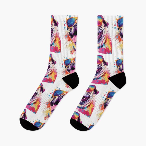 Item preview, Happy Pug Retro Vibes designed and sold by caligraphics.