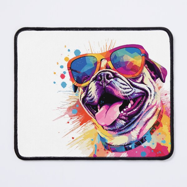 Item preview, Happy Pug Retro Vibes designed and sold by caligraphics.