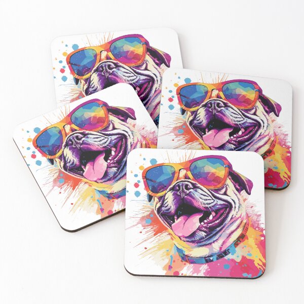 Item preview, Happy Pug Retro Vibes designed and sold by caligraphics.