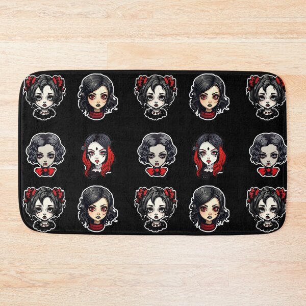 Artikelvorschau, Goth Girl Sticker Pack – Dunkel und entzückend entworfen und verkauft von ZenEverAI.