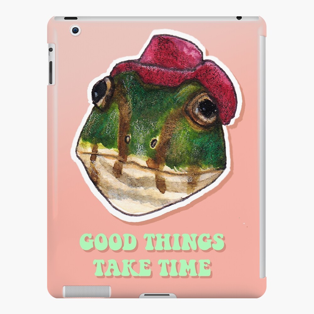 Inspirational Frog Quote - good things take time - positive vibes