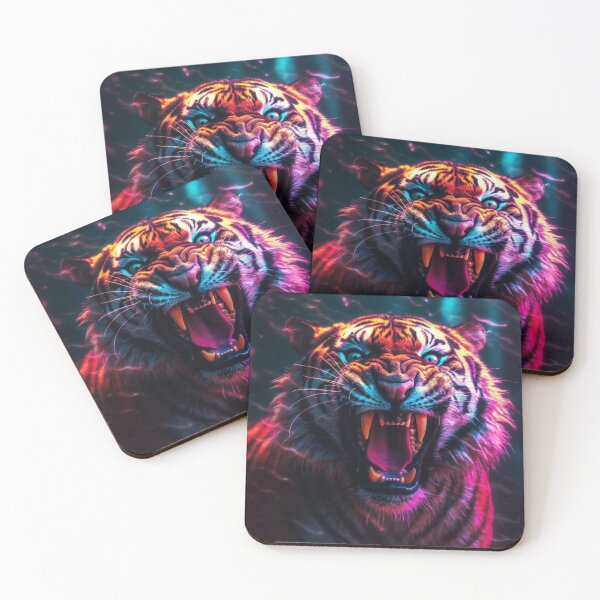 Item preview,  Jaguar Bear Lion Tiger Futuristic Neon Collection designed and sold by BrandonArtWorld.