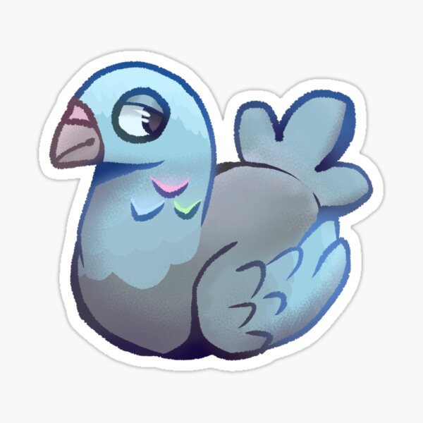 Tired Pigeon Sticker Sticker