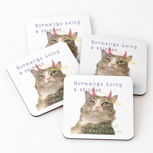 Item preview, Normalize being a stinker an artful Rapscallion Maine Coon Cat Kitten designed and sold by StudioTanoshiiNeko.