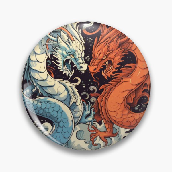 Item preview, Harmony Unveiled: Yin and Yang Dragons designed and sold by DesginsDone.