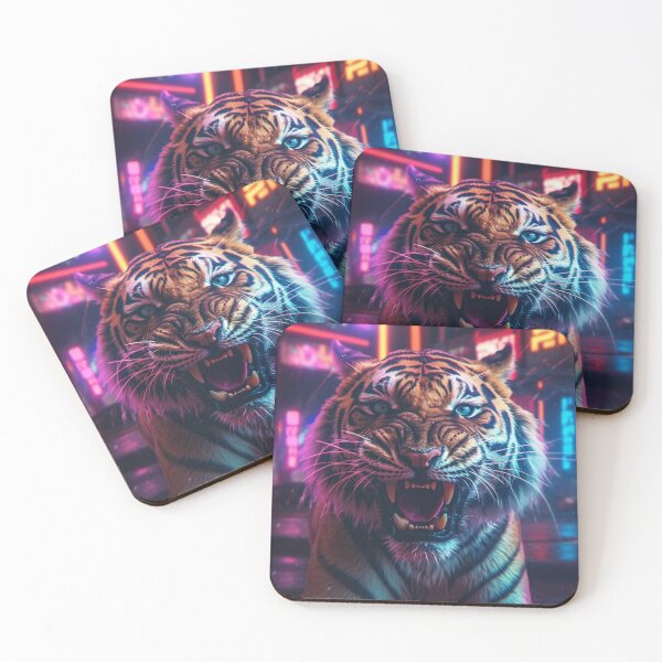 Item preview,  Jaguar Bear Lion Tiger Futuristic Neon Collection designed and sold by BrandonArtWorld.
