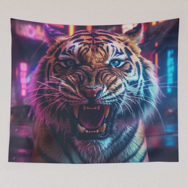 Item preview,  Jaguar Bear Lion Tiger Futuristic Neon Collection designed and sold by BrandonArtWorld.