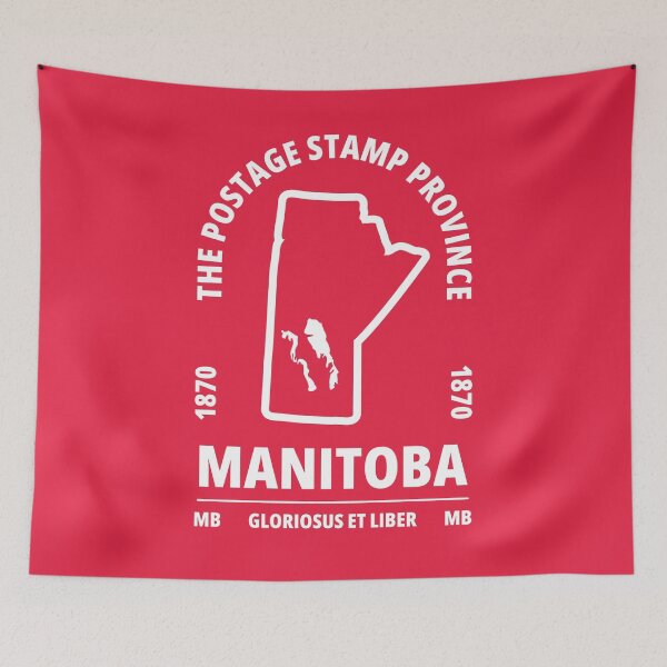 Item preview, Manitoba Canada Province Map - The Postage Stamp Province - GLORIOSUS ET LIBER designed and sold by Ranggasme.