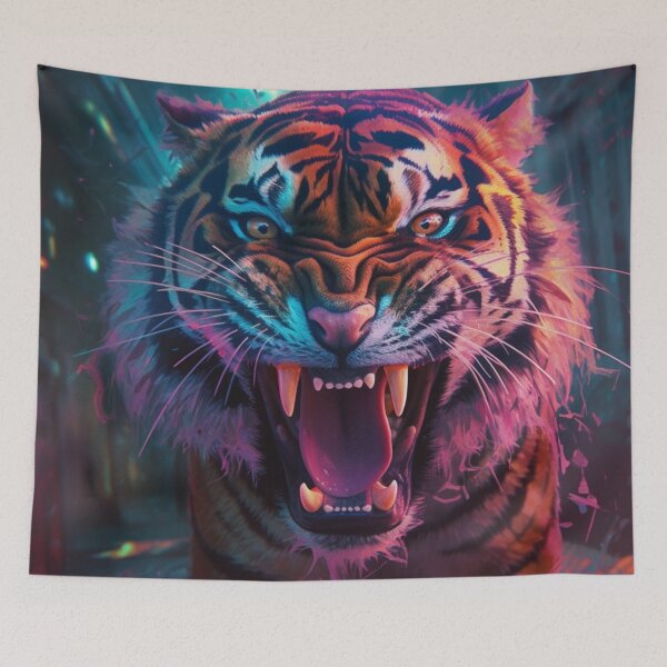 Item preview,  Jaguar Bear Lion Tiger Futuristic Neon Collection designed and sold by BrandonArtWorld.
