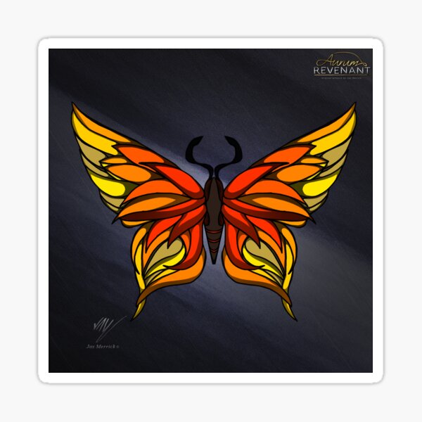 Ablazed Butterfly Sticker