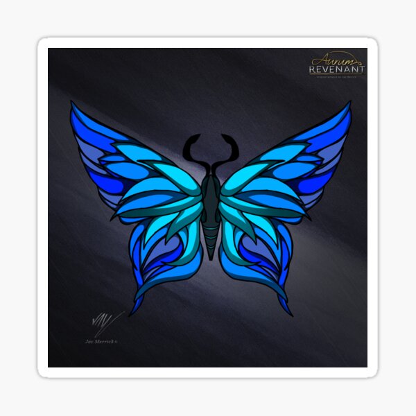 Ablazed Butterfly (Blue) Sticker