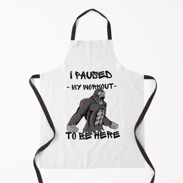 Item preview, I Paused My Workout To Be Here , muscular angry gorilla- gym bodybuilding workout    designed and sold by Billacookiex.