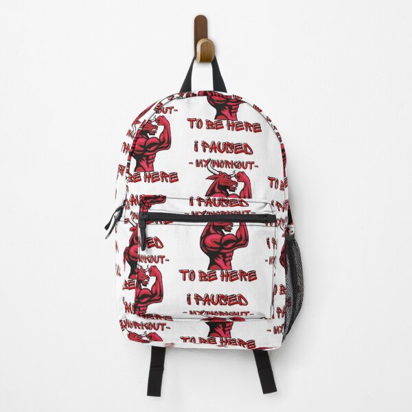 Item preview, I Paused My Workout To Be Here , muscular red angry bull- gym bodybuilding workout designed and sold by Billacookiex.