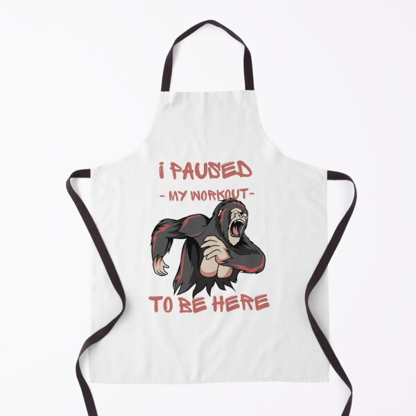 Item preview, I Paused My Workout To Be Here , muscular gorilla- gym bodybuilding workout    designed and sold by Billacookiex.