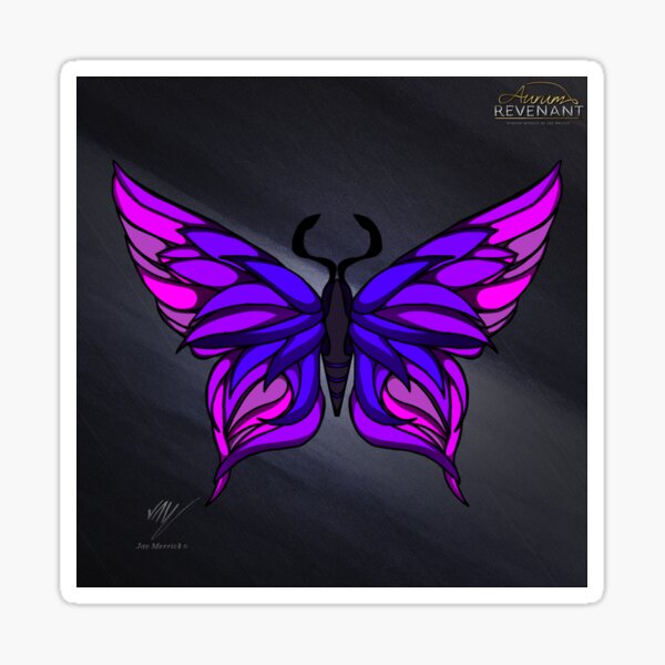Ablazed Butterfly (Purple) Sticker