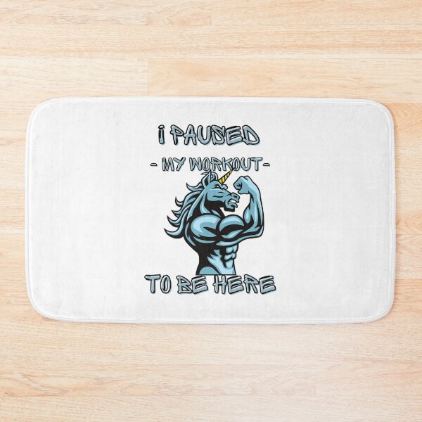 Item preview, I Paused My Workout To Be Here , muscular angry unicorn- gym bodybuilding workout    designed and sold by Billacookiex.
