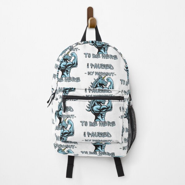 Item preview, I Paused My Workout To Be Here , muscular angry unicorn- gym bodybuilding workout    designed and sold by Billacookiex.