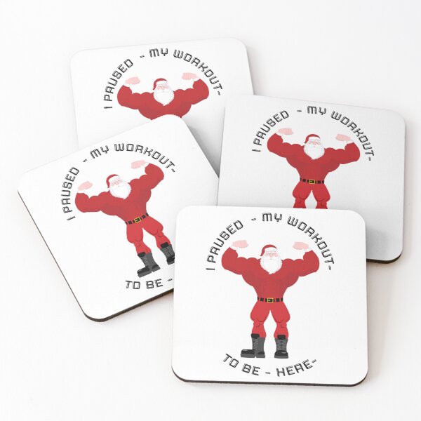 Item preview, I Paused My Workout To Be Here Christmas Santa- gym bodybuilding workout christmas gifts designed and sold by Billacookiex.