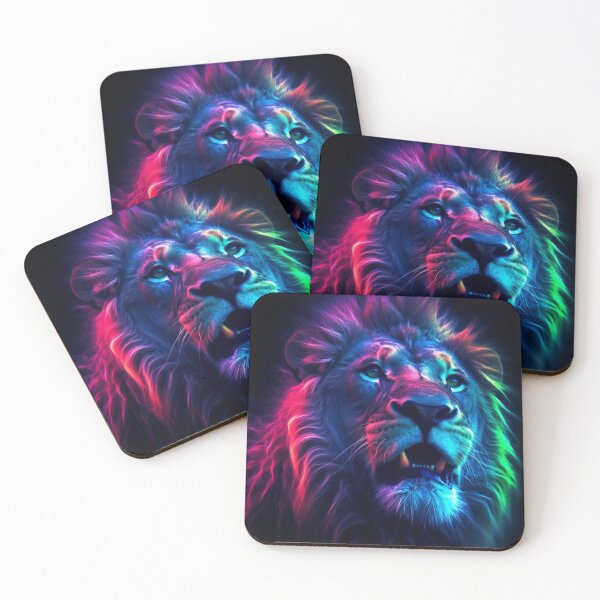 Item preview, Jaguar Bear Lion Tiger Futuristic Neon Collection designed and sold by BrandonArtWorld.
