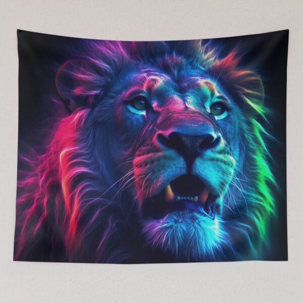Item preview, Jaguar Bear Lion Tiger Futuristic Neon Collection designed and sold by BrandonArtWorld.